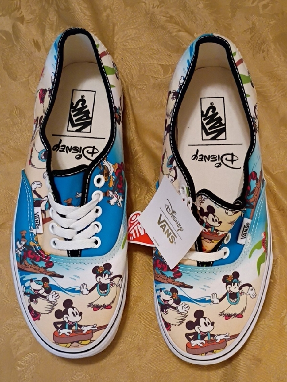 VANS Limited Edition Mickey Mouse Hawaii - Blue/White Men's 8.0 Woman's 9.5 - Picture 3 of 14